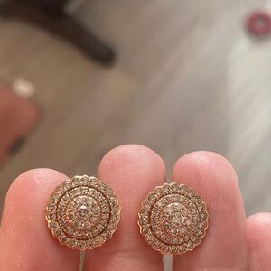 Elegant Levian Rose Gold Stud Earrings